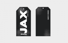 Geboortekaartje Jax in de vorm van een label