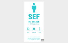 Letterpress geboortekaart met robot